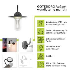 Väderbeständig Utomhus Vägglampa GÖTEBORG