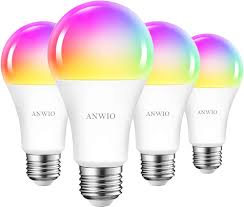 ANWIO 4 x 12W Smart RGB LED-lampor - 100W motsv. med WiFi & röststyrning