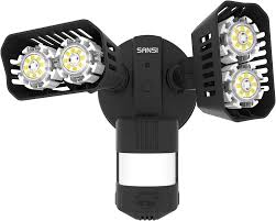 SANSI 18W LED Spotlight med Rörelsedetektor - Utomhusbelysning 5000K