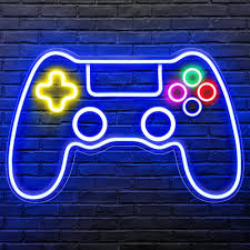 XJNOLGXIQU Spel-Neonskylt med Gamepad LED