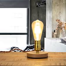 EDISON Bordslampa i Guld - Industriell Design Ø 12 cm