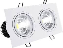 USMJQVZ 5W/7W Infälld Downlight COB Vit Dubbelhuvud